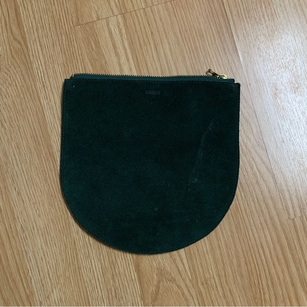 baggu suede zip pouch